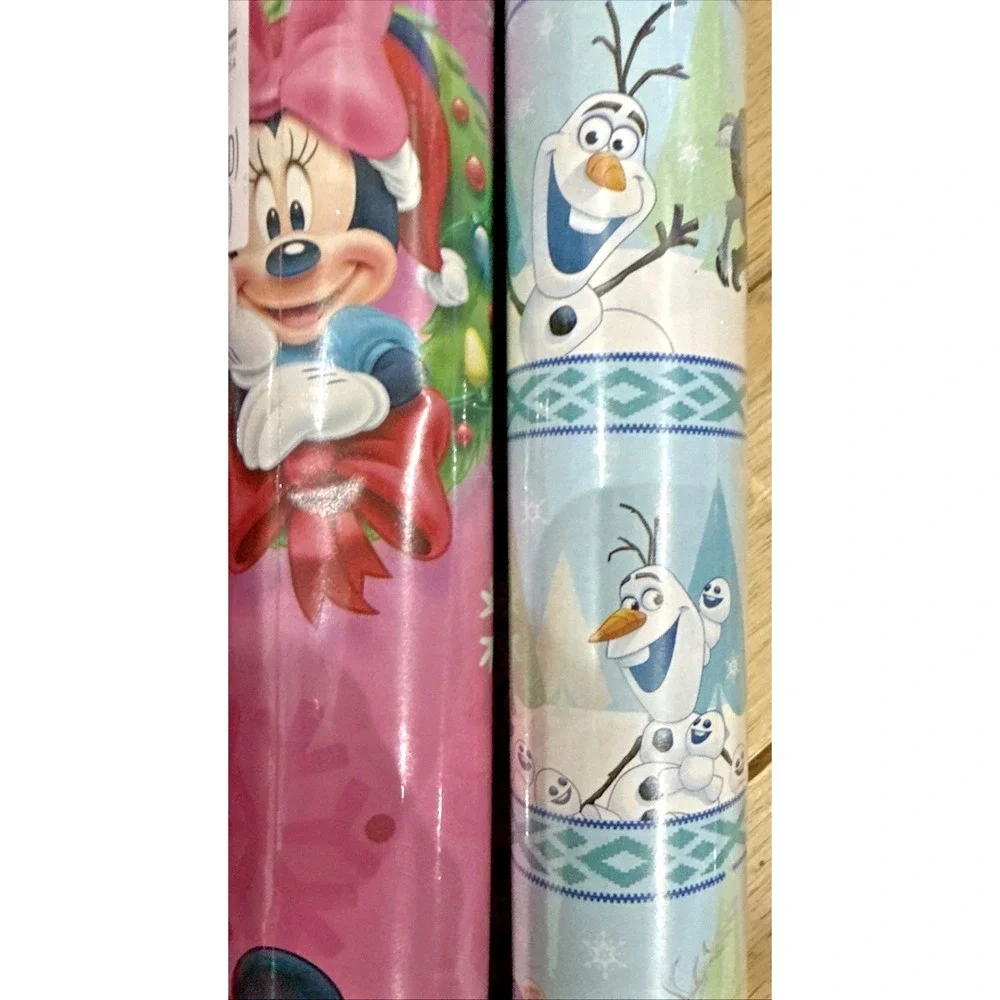 Disney Princess Frozen II Wrapping Paper 4 Roll Lot 80 Sq Ft Factory Sealed